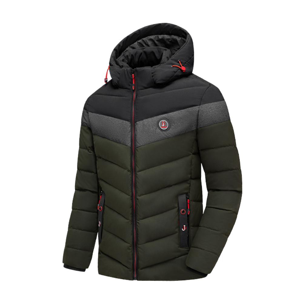 Street-Wave Waterproof Winter Parka For Men With Hood Insulated Windproof Coat Ideal Everyday Outdoor Wear