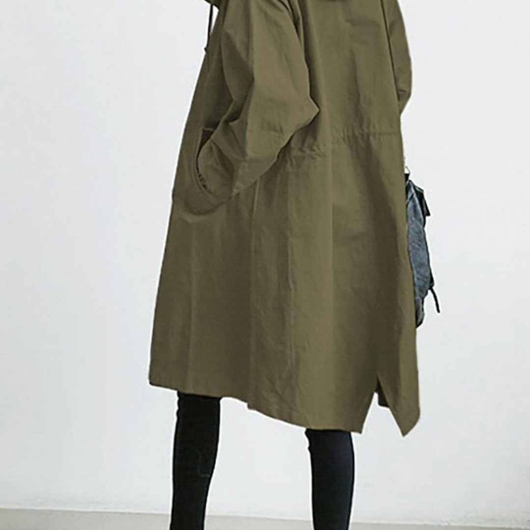 Street-Wave Waterproof Trench Coat For Women Lightweight Rainproof Outerwear With Elegant Silhouette
