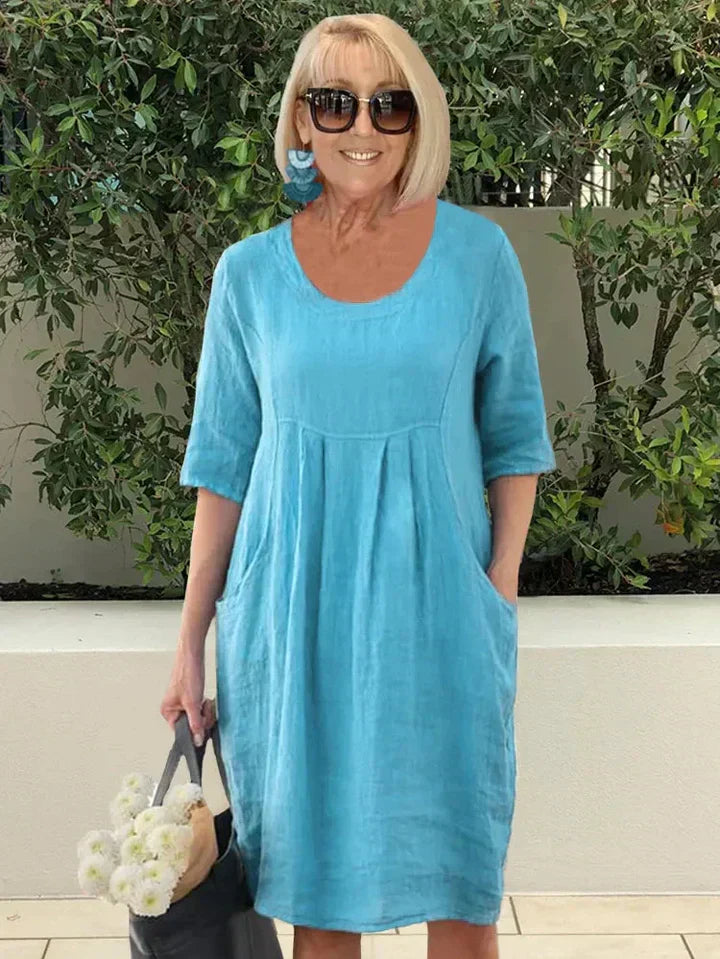 Janet Cotton Linen Dress For Women Lightweight Breathable Comfort For Active Days