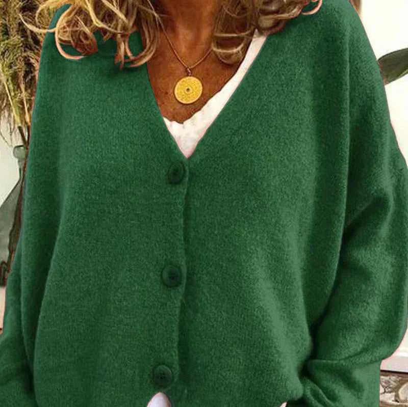 Street Wave Womens Cozy Knit Cardigan Loose Fit V Neck
