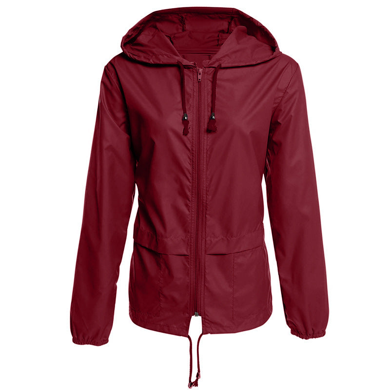 Street Wave Lightweight Waterproof Hooded Jacket For Outdoor Enthusiasts And Rainy Day Adventures