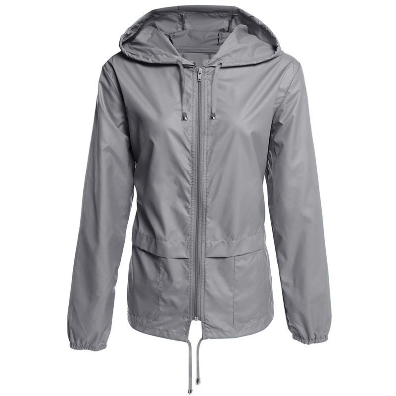 Street Wave Lightweight Waterproof Hooded Jacket For Outdoor Enthusiasts And Rainy Day Adventures