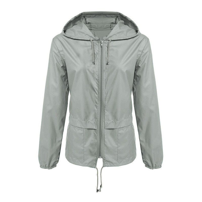 Street Wave Lightweight Waterproof Hooded Jacket For Outdoor Enthusiasts And Rainy Day Adventures
