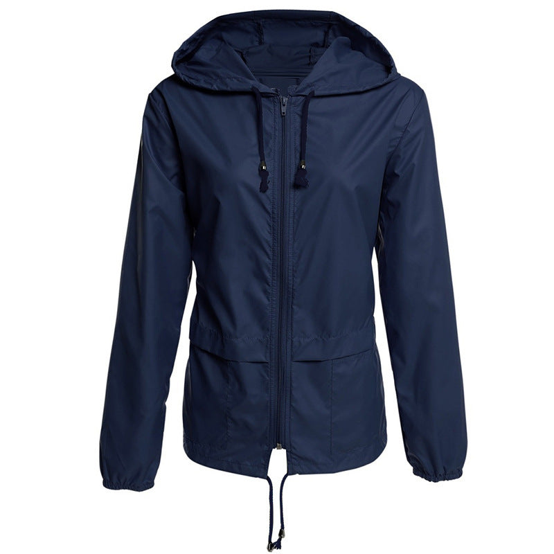 Street Wave Lightweight Waterproof Hooded Jacket For Outdoor Enthusiasts And Rainy Day Adventures