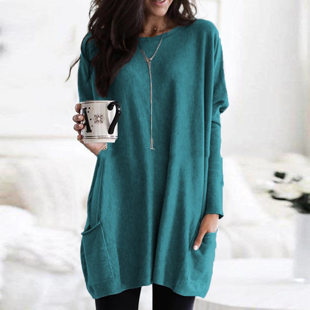 Street-wave Comfort Smitten Pullover For Women With Relaxed Oversized Fit Front Pockets Warmth