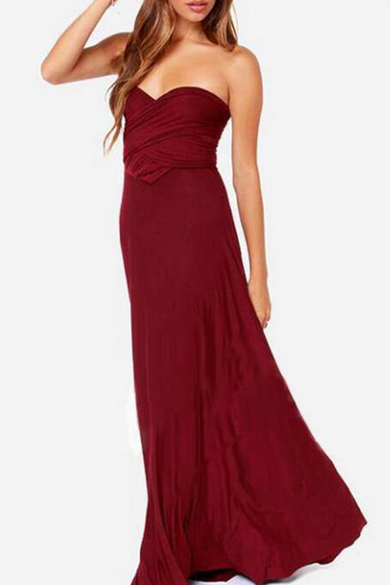 Dress for Women – Halterneck A-line – Floor-length – Slit – Elegant Party Dress