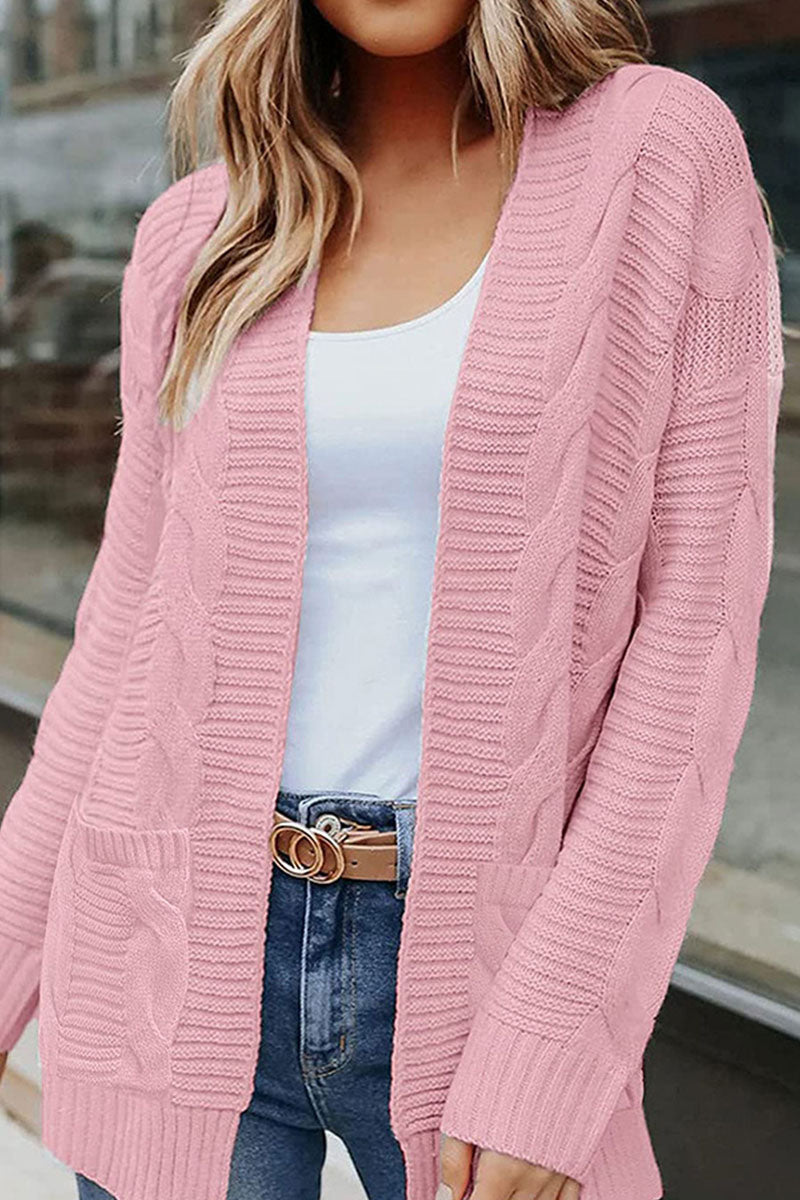 Street-wave Women Knit Cardigan Cozy Warm Oversized Winter Top Minimalist Chic Everyday