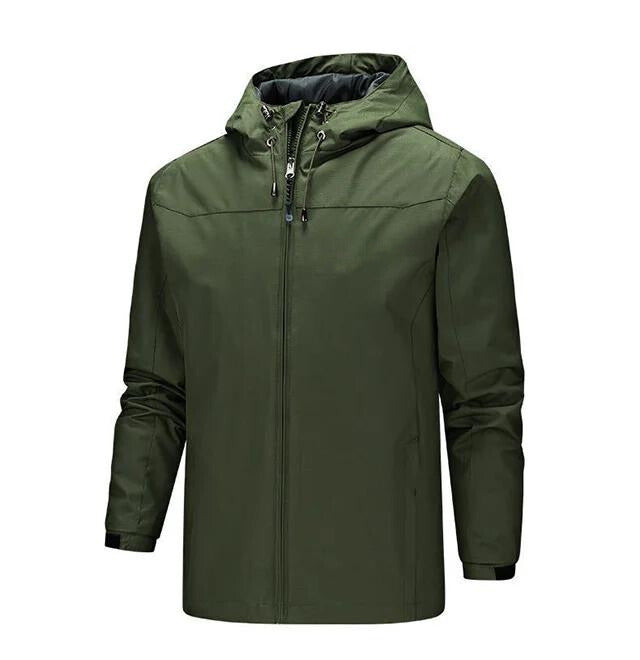 Street-Wave Men Rain Jacket With Hood Water Resistant Sealed Seams Regular Fit