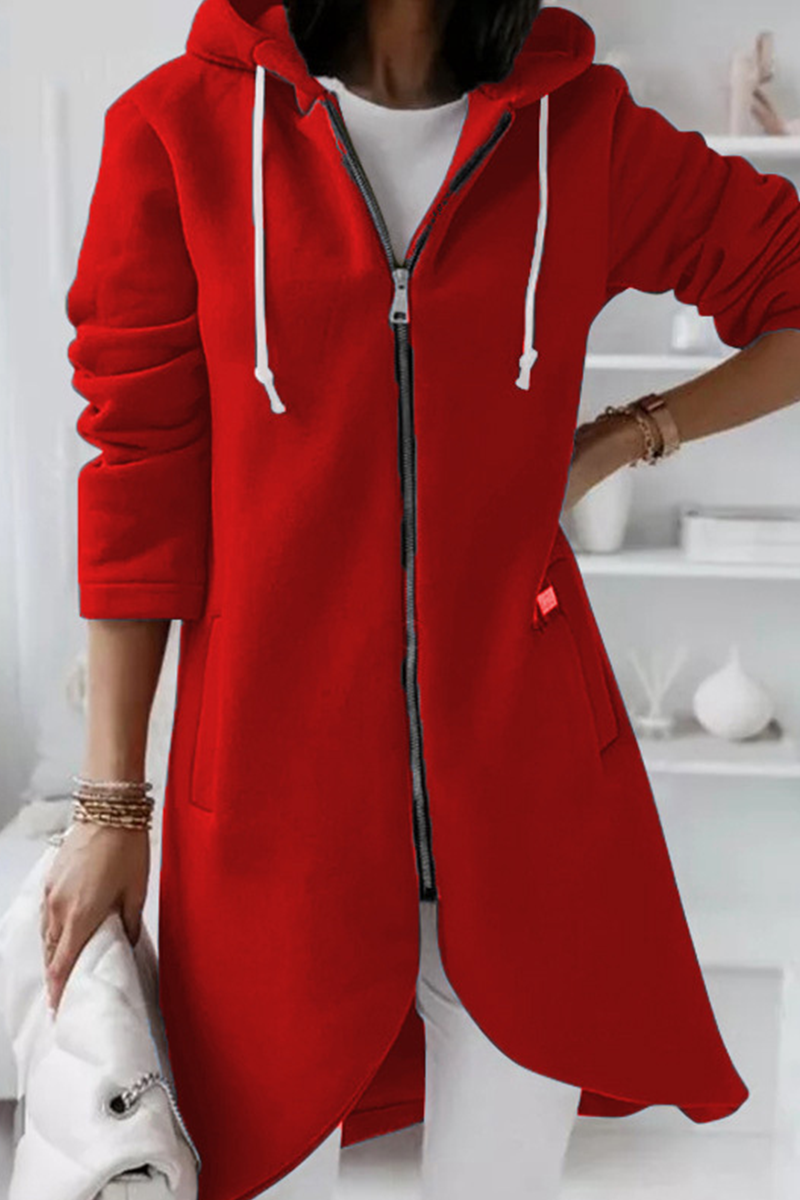 Street Wave Pink Hooded Long Cardigan For Women Effortless Comfort Fit Chic Casual Outerwear