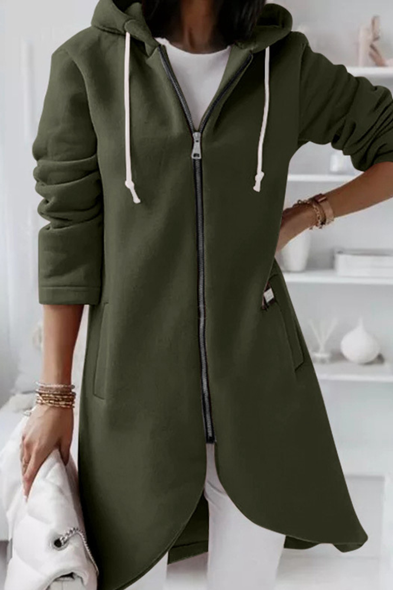 Street Wave Pink Hooded Long Cardigan For Women Effortless Comfort Fit Chic Casual Outerwear