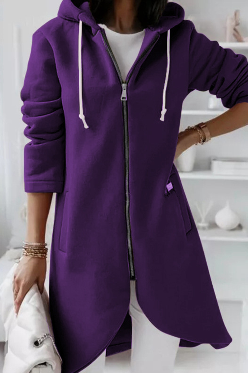 Street Wave Pink Hooded Long Cardigan For Women Effortless Comfort Fit Chic Casual Outerwear