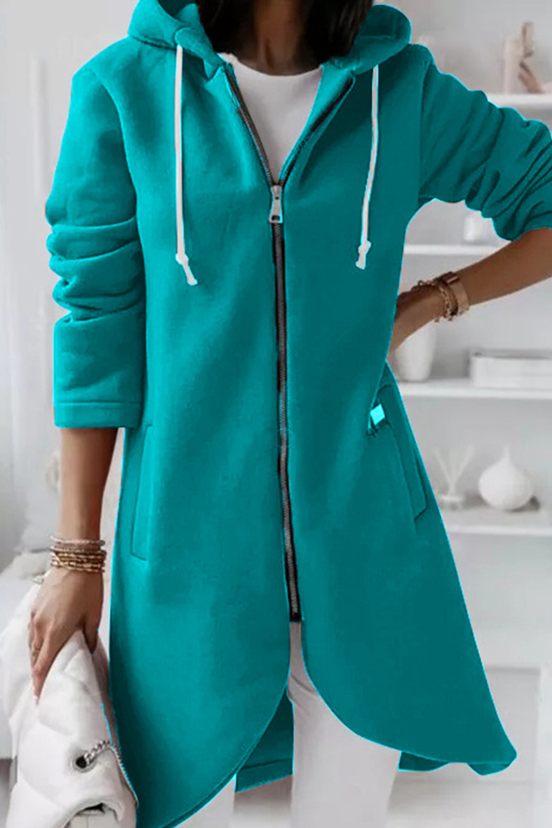 Street Wave Pink Hooded Long Cardigan For Women Effortless Comfort Fit Chic Casual Outerwear