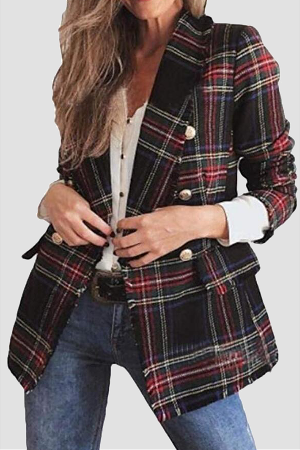 Street Wave White Tweed Blazer for Women Elegant Confidence Boosting Double Breasted Jacket with Fringed Edges