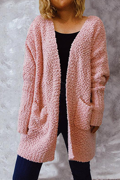 Street-wave Women's Cozy Knit Winter Sweater With Soft Plush Texture And Relaxed Timeless Fit