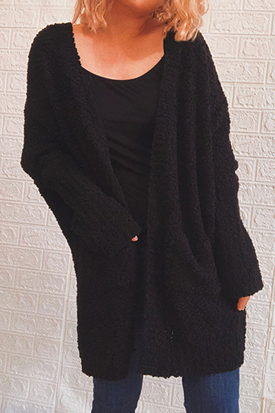 Street-wave Women's Cozy Knit Winter Sweater With Soft Plush Texture And Relaxed Timeless Fit