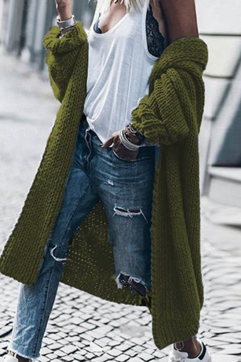 Street-wave Classic Elegant Knit Cardigan For Women Warm Cozy Winter Knitwear Essentials