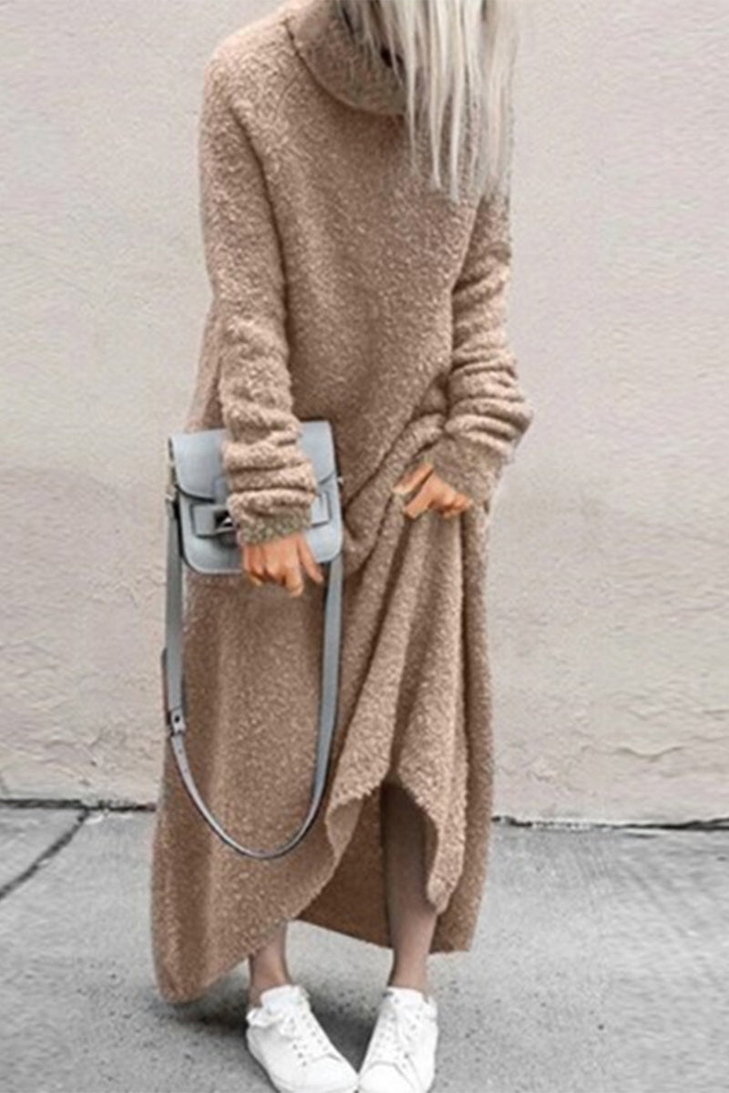 Street Wave Cozy Winter Dress For Women Effortless Chic Comfort Knit Maxi All Day Warmth