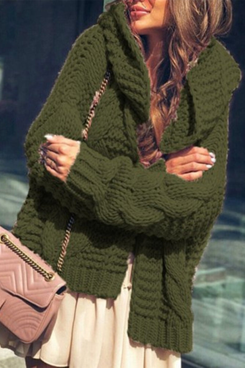Street-wave Timeless Cozy Chunky Knit Cardigan Winter Top For Women Elegant Warm Everyday Style