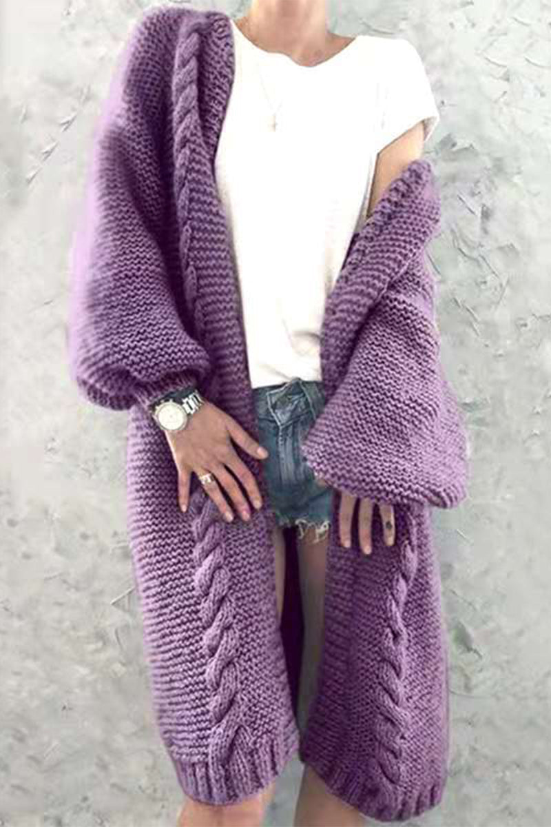 Street-wave Knit Cardigan For Women Cozy Winter Top With Oversized Comfort And Effortless Style