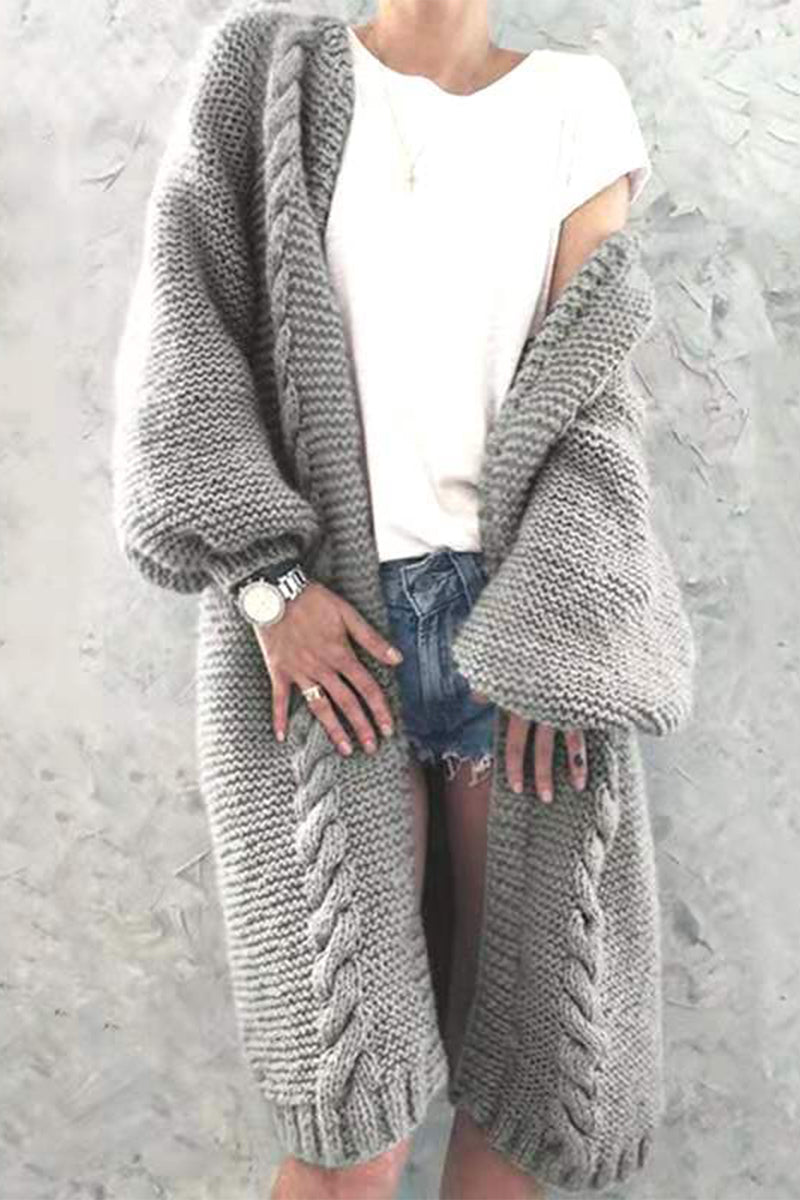 Street-wave Knit Cardigan For Women Cozy Winter Top With Oversized Comfort And Effortless Style