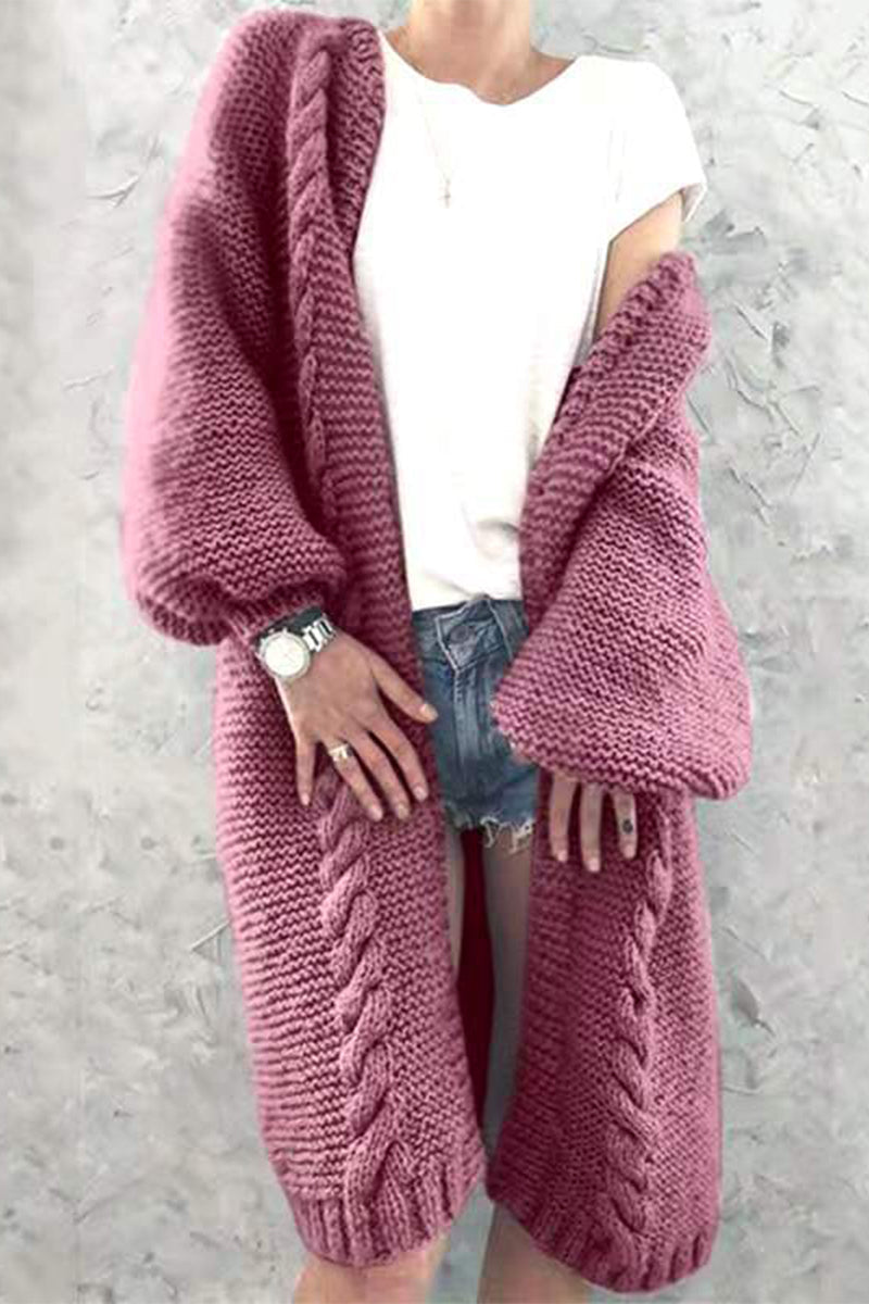 Street-wave Knit Cardigan For Women Cozy Winter Top With Oversized Comfort And Effortless Style