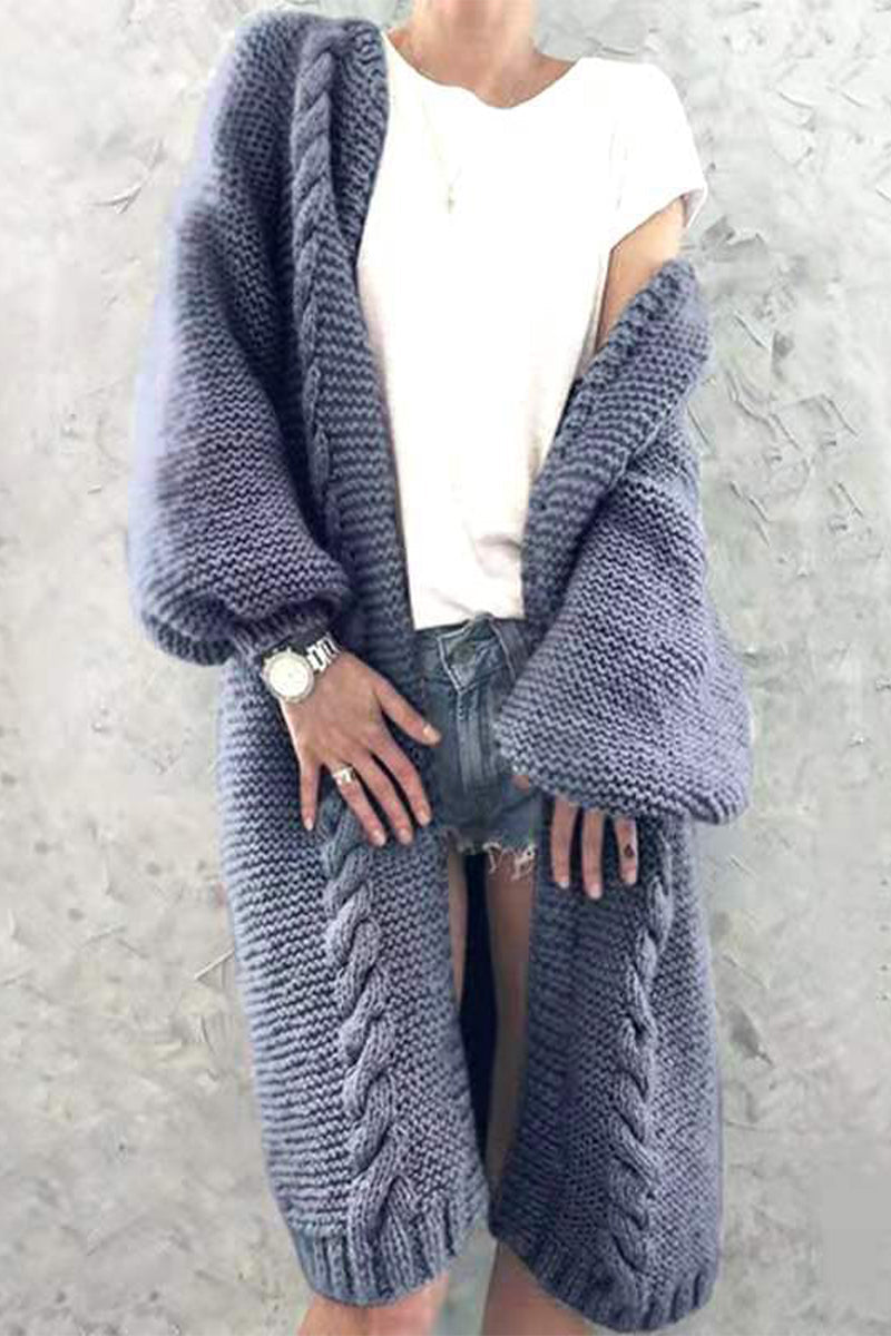 Street-wave Knit Cardigan For Women Cozy Winter Top With Oversized Comfort And Effortless Style
