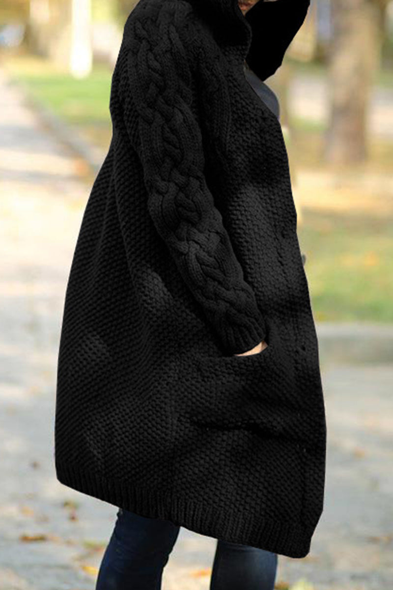 Street-Wave Cable Knit Cardigan For Women Cozy Warmth Minimalist Style Versatile Layering Essential