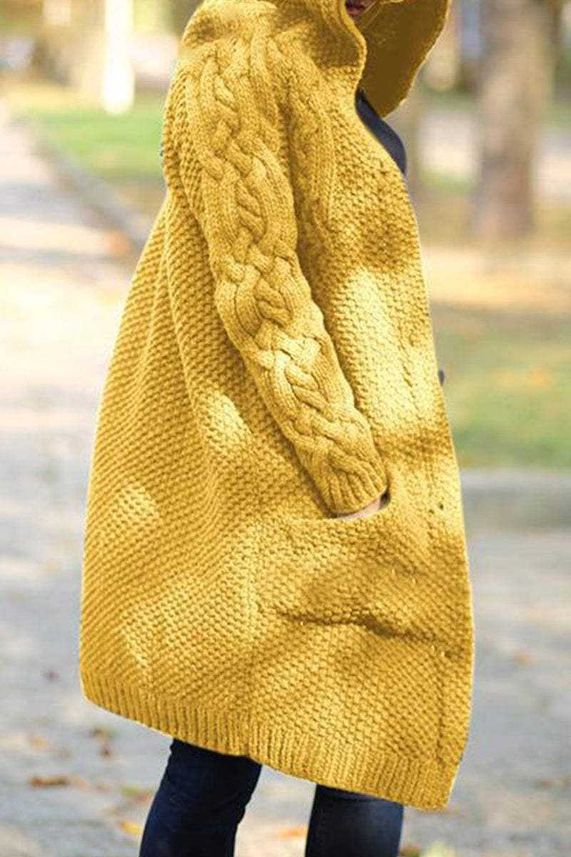 Street-Wave Cable Knit Cardigan For Women Cozy Warmth Minimalist Style Versatile Layering Essential