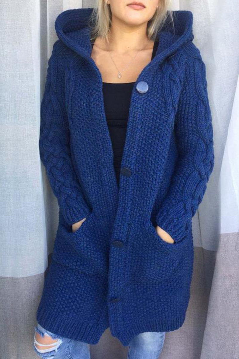 Street-Wave Cable Knit Cardigan For Women Cozy Warmth Minimalist Style Versatile Layering Essential