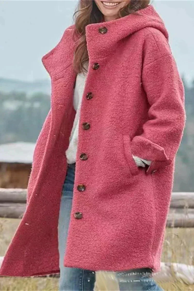 Street-Wave Womens Longline Coat In Solid Color For Modern Women Effortless Warmth And Elegance
