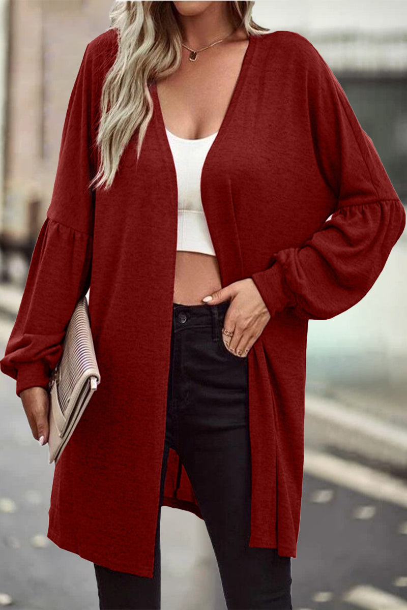 Street-wave Women's Knit Cardigan Open Front Cozy Soft Knit Versatile Everyday Layering Casual Chic