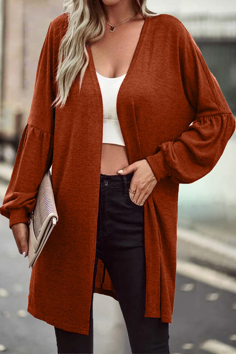 Street-wave Women's Knit Cardigan Open Front Cozy Soft Knit Versatile Everyday Layering Casual Chic