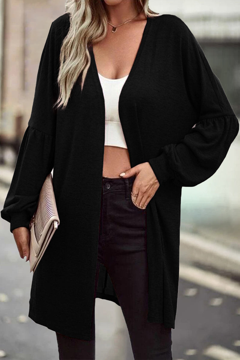 Street-wave Women's Knit Cardigan Open Front Cozy Soft Knit Versatile Everyday Layering Casual Chic