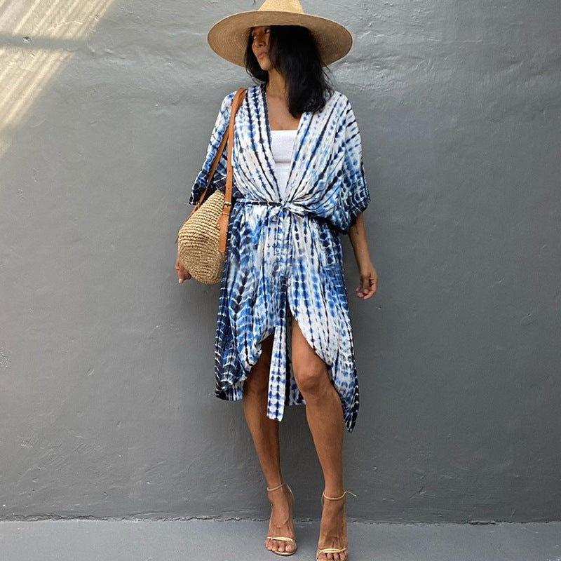 Street Wave Beach Cover Up For Women With UV Sun Protection Lightweight Resort Dress