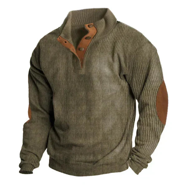 Men's Patchwork Stand Collar Hoodie Jacket For Men Casual Loose Fit Long Sleeve Sweatshirt Street-Wave