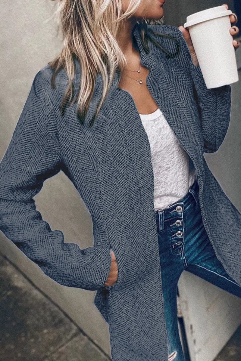 Street-Wave Wool-Blend Coat For Women Elegant Casual Outerwear With Comfortable Fit And Premium Quality