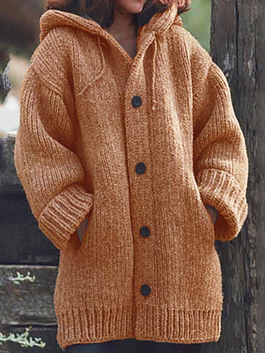 Street-wave Cozy Oversized Chunky Knit Cardigan For Women Stylish Warmth And Durability
