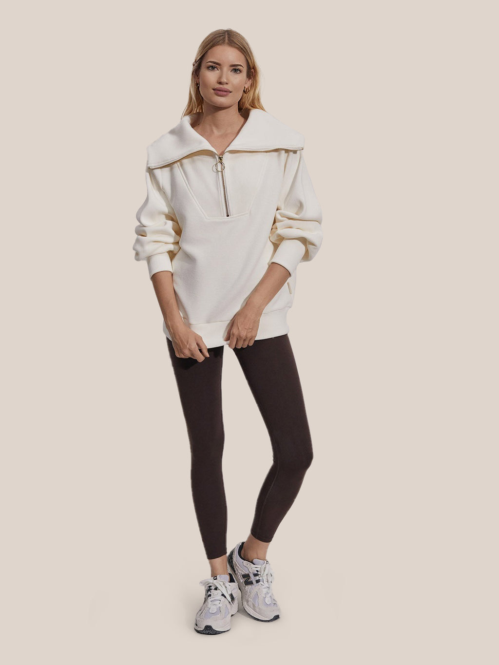Streetwave Cotton Half Zip Blouse For Women Classic Comfort Meets Modern Style Everyday Wear