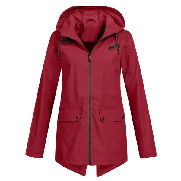 Street-wave Hooded Rain Jacket For Women Lightweight Breathable Waterproof Coat For Work And Leisure