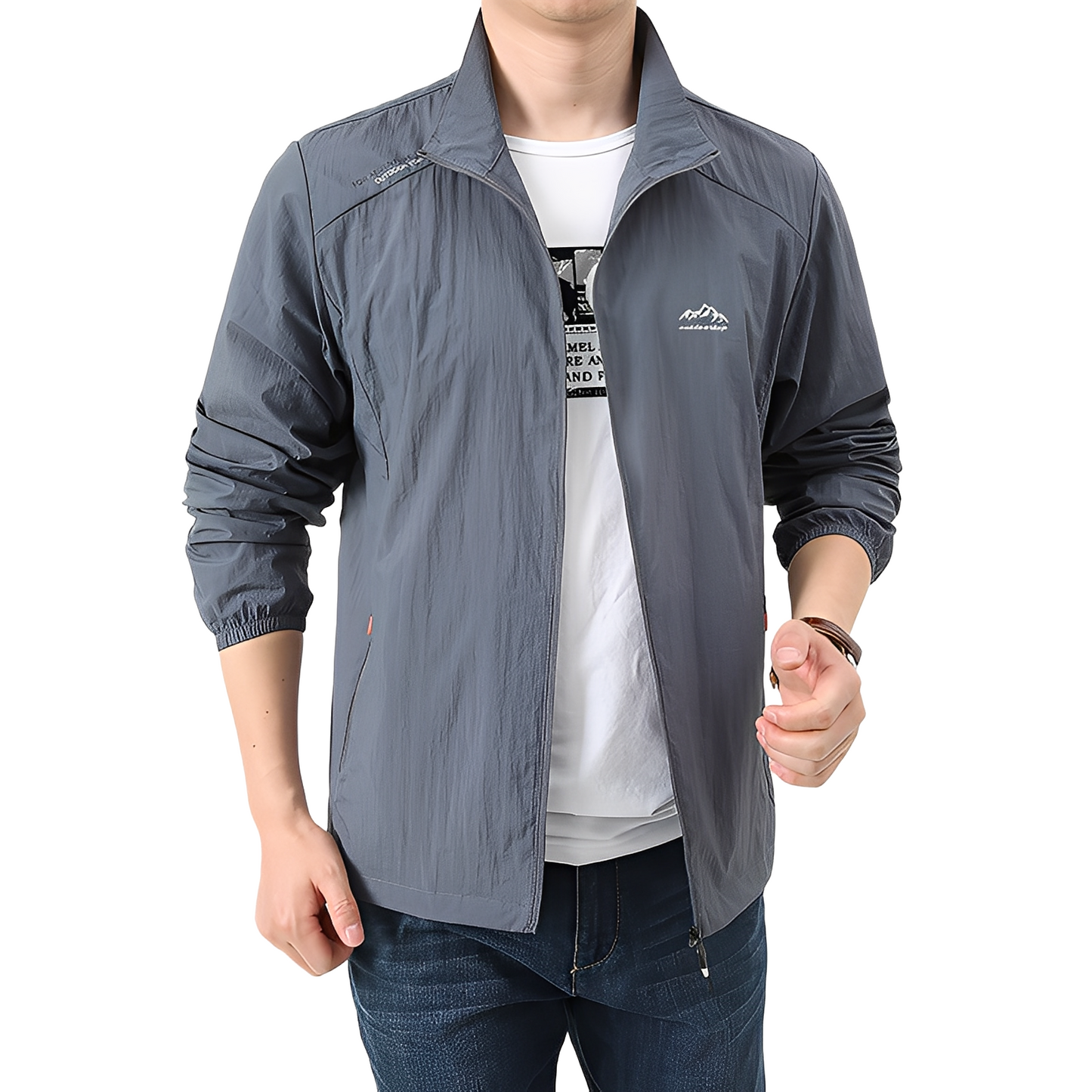 Street Wave Windproof Outdoor Jacket For Men With Breathable Shield And Lightweight Comfort