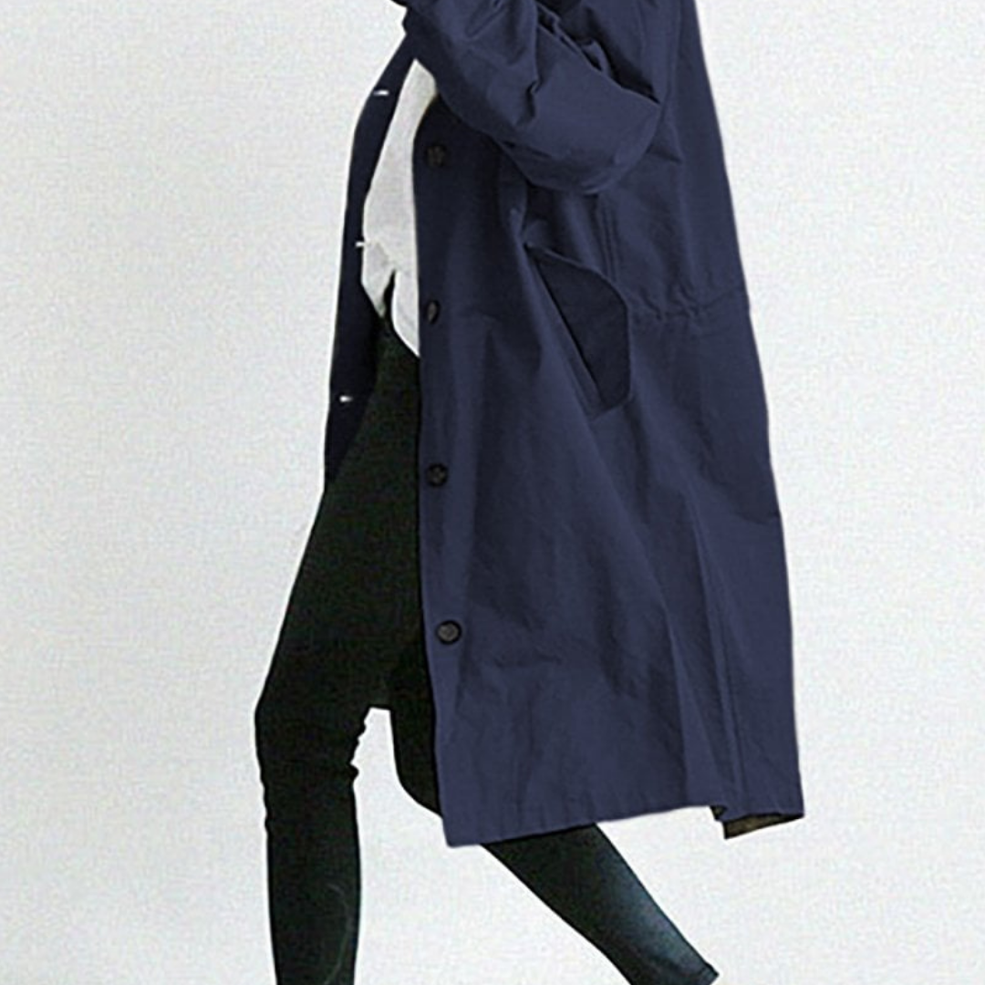 Street-Wave Waterproof Trench Coat For Women Lightweight Rainproof Outerwear With Elegant Silhouette