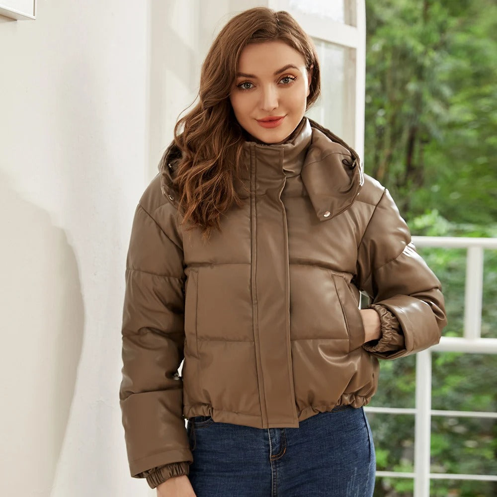 Street-wave Hooded Puffer Jacket For Women With Premium Fill For Cold Days Cozy Yet Chic