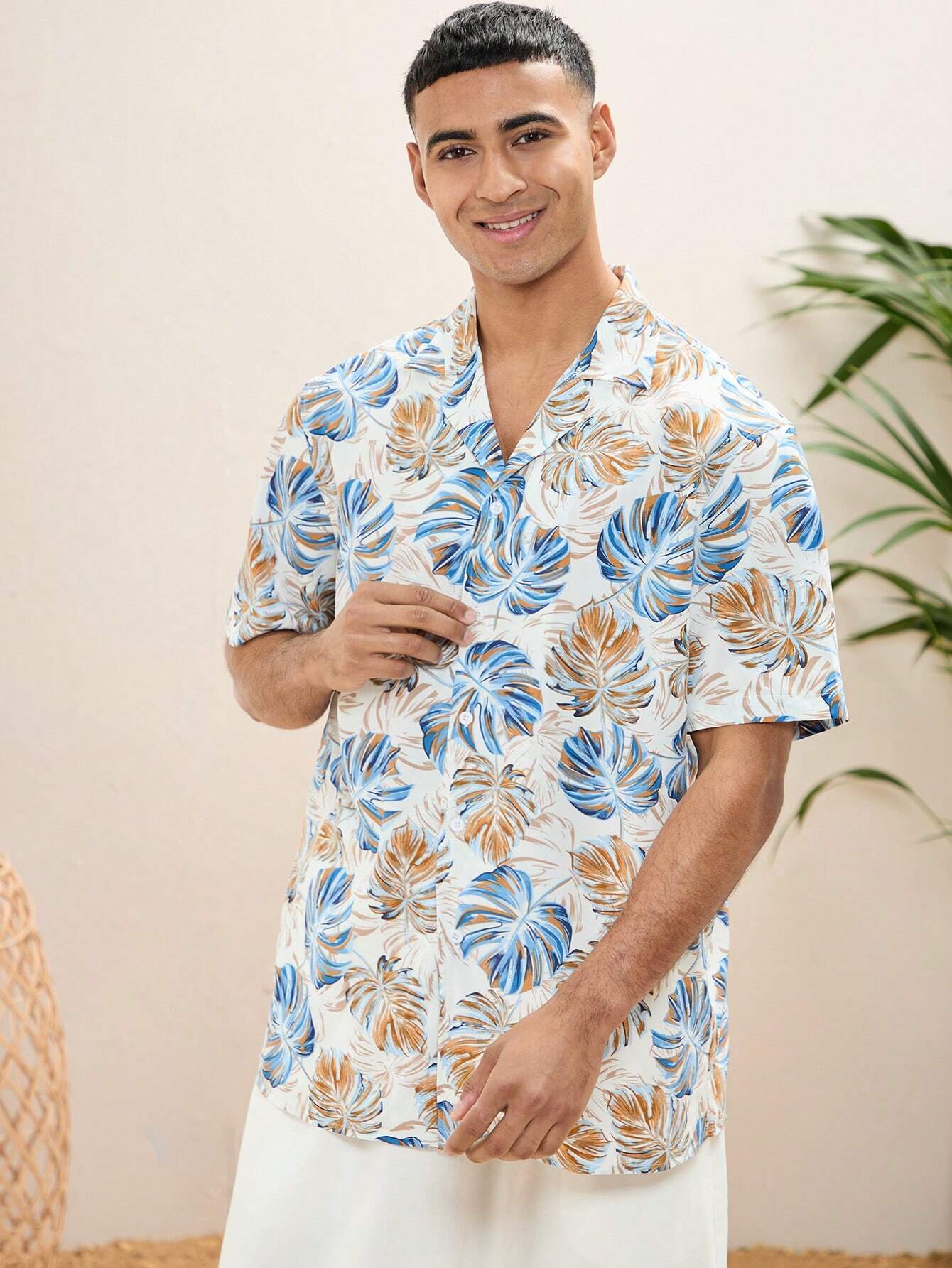 Streetwave Layla Boho Floral Short Sleeve Shirt For Men Lightweight Festival Ready Comfort