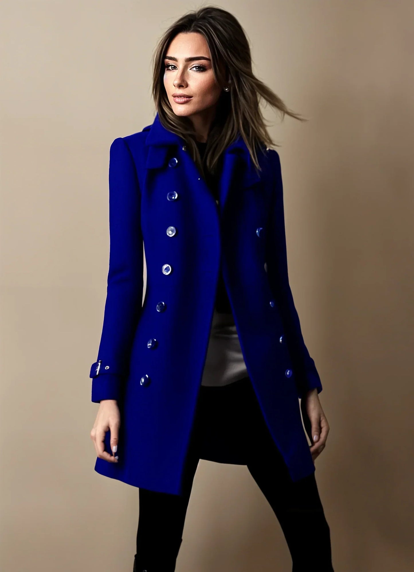 Street-wave Womens Trench Coat Winter Jacket Warm and Stylish Outerwear for Fashionable Women