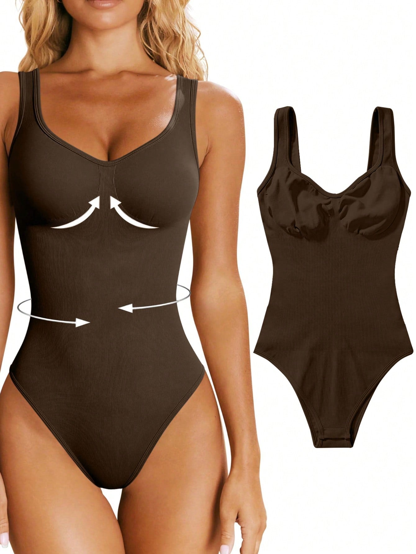Street-Wave Seamless Shaping Bodysuit For Women Waist Shaping Silhouette