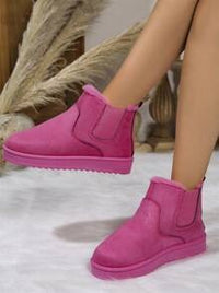 Street Wave Orthopedic Winter Boots For Women Warm Suede Ankle Boots With Faux Fur Lining