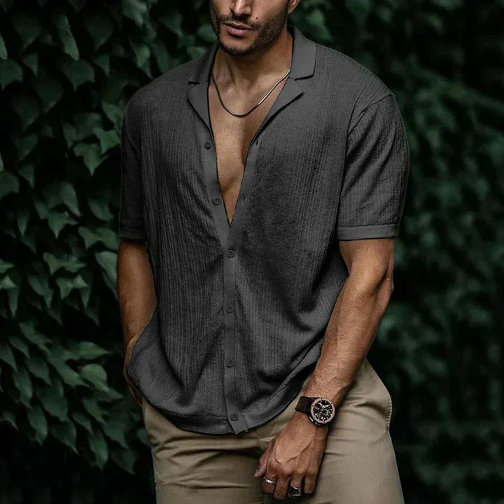 Street-Wave Lightweight Breathable Mens Short Sleeve Shirt