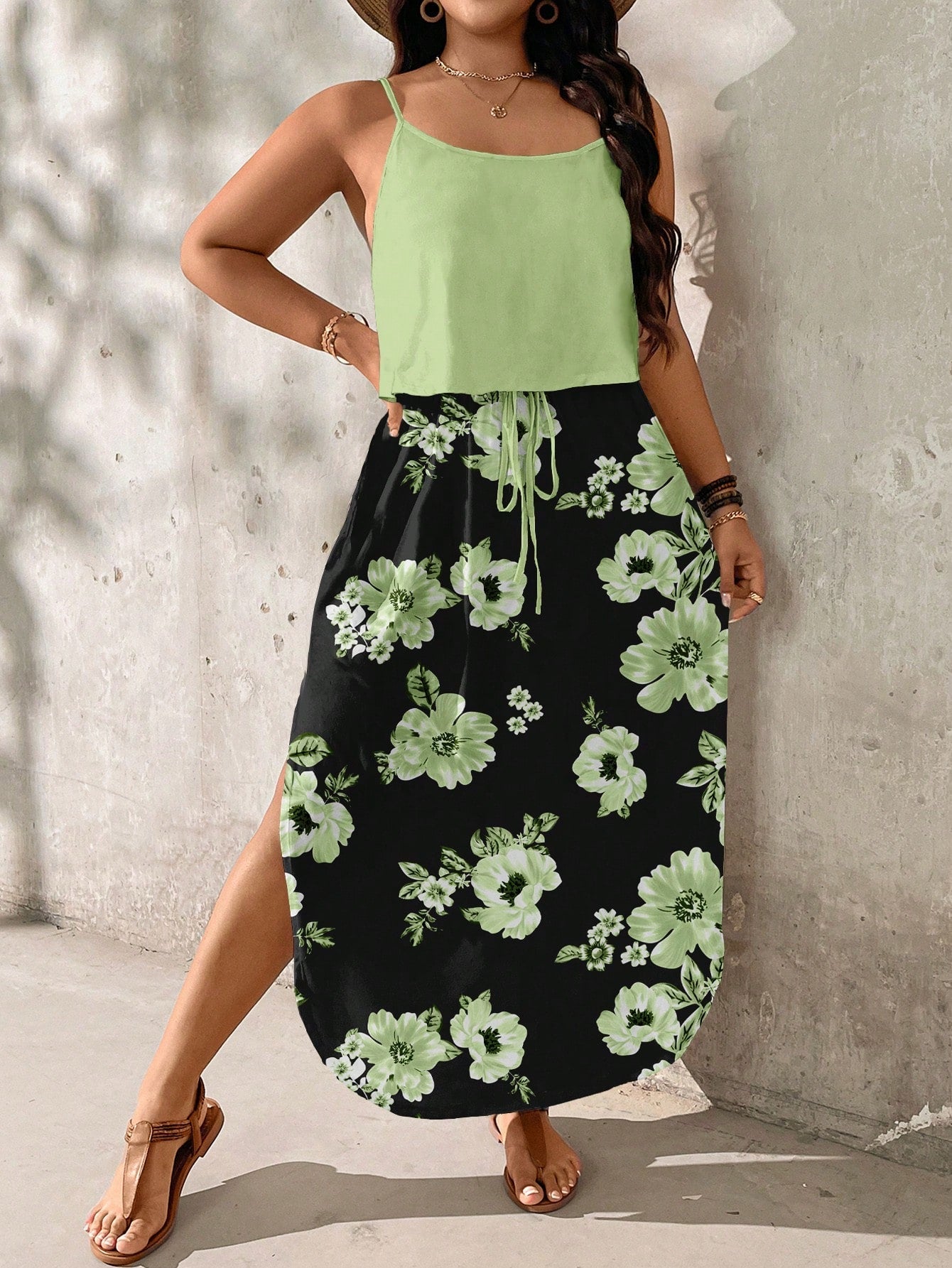 Street Wave Alina Plus Size Tie Dye Midi Set Breezy Comfort For Curvy Summers