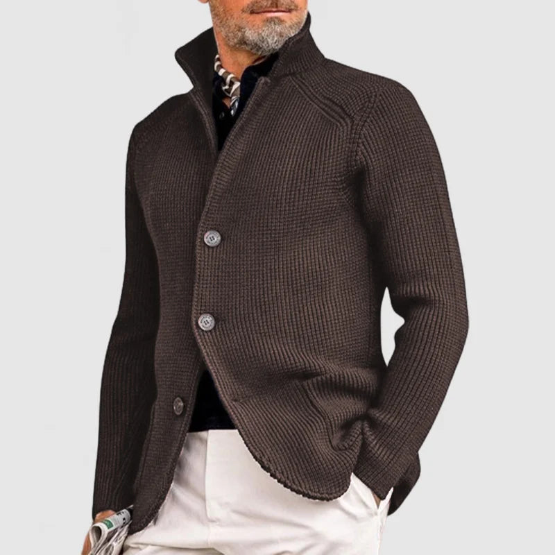 Wool Cardigan For Men By Street-Wave François Elegant Knit With Pockets For Office And Casual