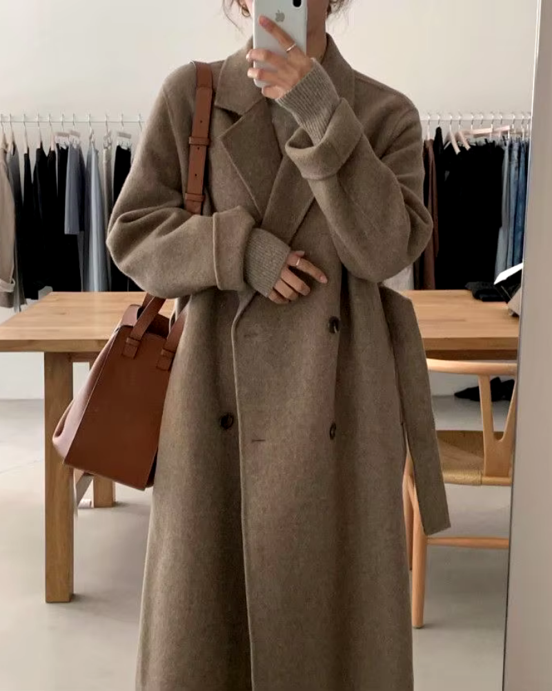 Streetwave Double Breasted Coat For Modern Women Warm And Effortless Elegance Outerwear